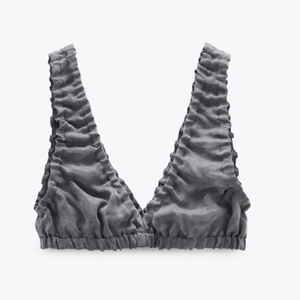 NEW ZARA FLOWING Crop top bralette style